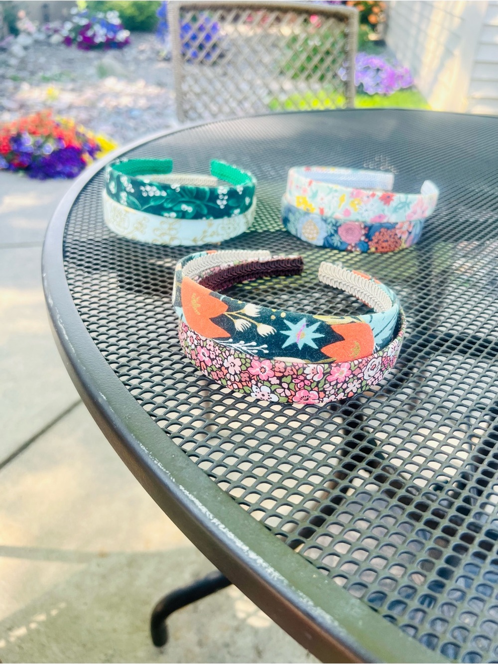 Floral Pattern Kids Headband - Pink & Green Styles